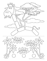 Fiches éduca-nouilles-Les girafes