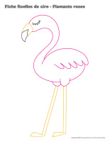 Fiches-ficelle de cire-Flamants roses-1