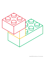 Fiches ficelles de cire-Blocs Lego-1