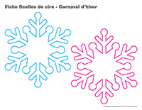 Fiches ficelles de cire-Carnaval d'hiver