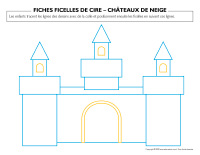 Fiches ficelles de cire-Châteaux de neige