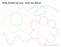 Fiches-ficelles de cire-Fête des Mères Fiches-ficelles de cire-Fête des Mères