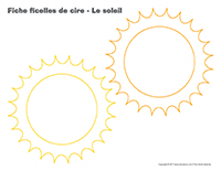 Fiches-ficelles de cire-Le soleil