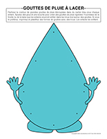 Gouttes de pluie a lacer