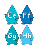 Gouttes de pluie alphabet a associer