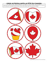 Gros autocollants-Fete du Canada