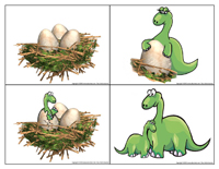 Histoire en séquence - Les dinosaures Histoire en séquence - Les dinosaures