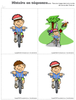 Histoire en séquence - Sécurité à vélo Histoire en séquence - Sécurité à vélo