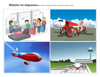 Histoire en séquence-On prend l'avion Histoire en séquence-On prend l'avion