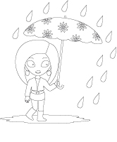 Images à colorier - La pluie