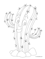 Images a colorier-Cactus