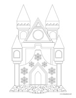 Images à colorier-Châteaux de neige