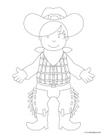 Images à colorier-Cowboys