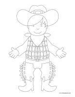 Images à colorier-Cowboys