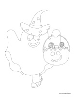 Images à colorier-Halloween-Fantômes