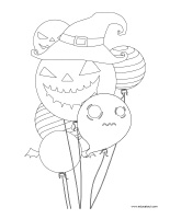 Images à colorier-Halloween-Les décorations