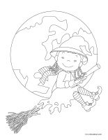 Images à colorier-Halloween Sorcières