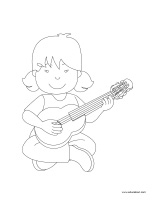 Images à colorier-Instruments de musique