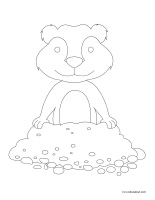 Images à colorier-Jour de la marmotte