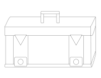 Images à colorier-Le coffre à outils