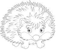 Images à colorier-Les hérissons Images à colorier-Les hérissons