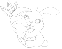 Images à colorier-Les lapins Images à colorier-Les lapins