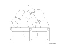 Images à colorier-Les pommes-2