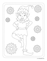 Images à colorier-Lutins 2021
