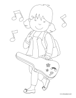 musique fillette violon enfant gens illustration fête