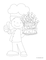 Images à colorier-Pâtisserie