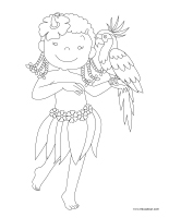 Images a colorier-Perroquets