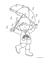 Images a colorier-Pluie