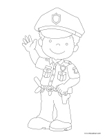 Illustration Représentant Un Uniforme D'enfant D'un Policier Avec