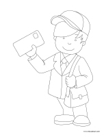 Images à colorier-Poste