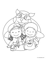 Images a colorier-Rentree avec Poni