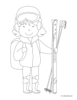 Images à colorier-Ski