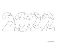 Images à colorier-bonne année 2022