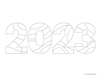 Images à colorier-bonne année 2023
