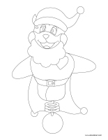 Images à colorier sur le thème-Noël avec Poni