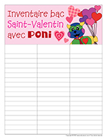 Inventaire bac Saint-Valentin avec Poni-interactif