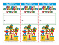Invitations interactives-Jeux olympiques d&rsquo;hiver