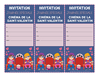 Invitations interactives-Journée spéciale-Cinéma de la Saint-Valentin