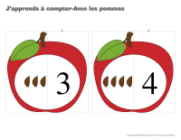 J’apprends à compter-Avec les pommes