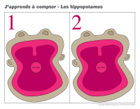 J'apprends à compter-Les hippopotames