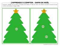 J’apprends à compter-Sapin de Noël