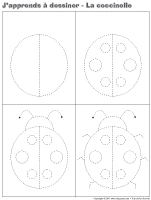 J'apprends à dessiner - La coccinelle