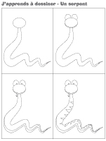 J'apprends à dessiner - Un serpent