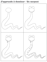 J apprends a dessiner   Un serpent