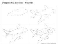 J'apprends à dessiner-Un avion J'apprends à dessiner-Un avion