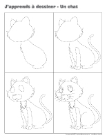 J'apprends à dessiner-Un chat